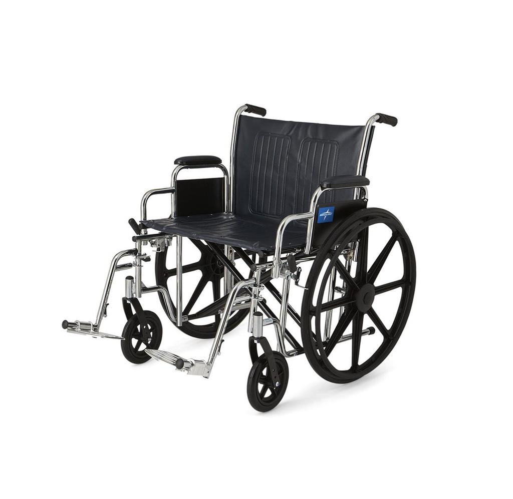 Medline Extra-Wide Wheelchair 24", 500Lb