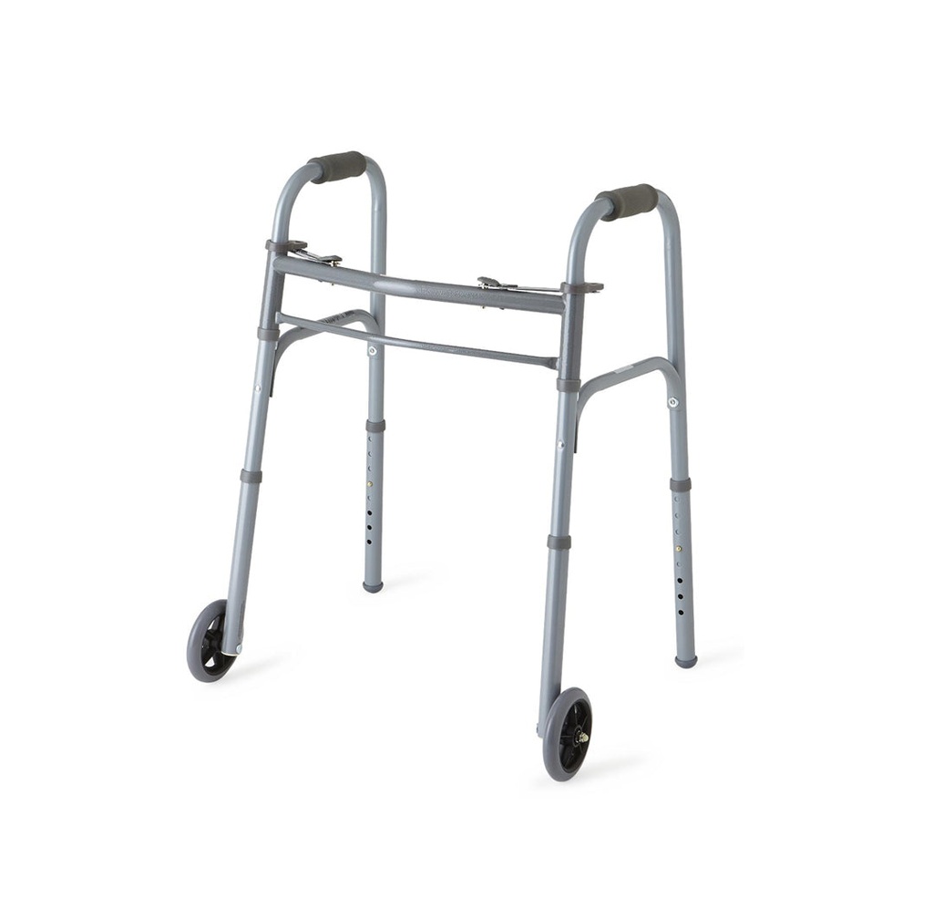 Medline Two-Button Junior Walker With 5" Wheels