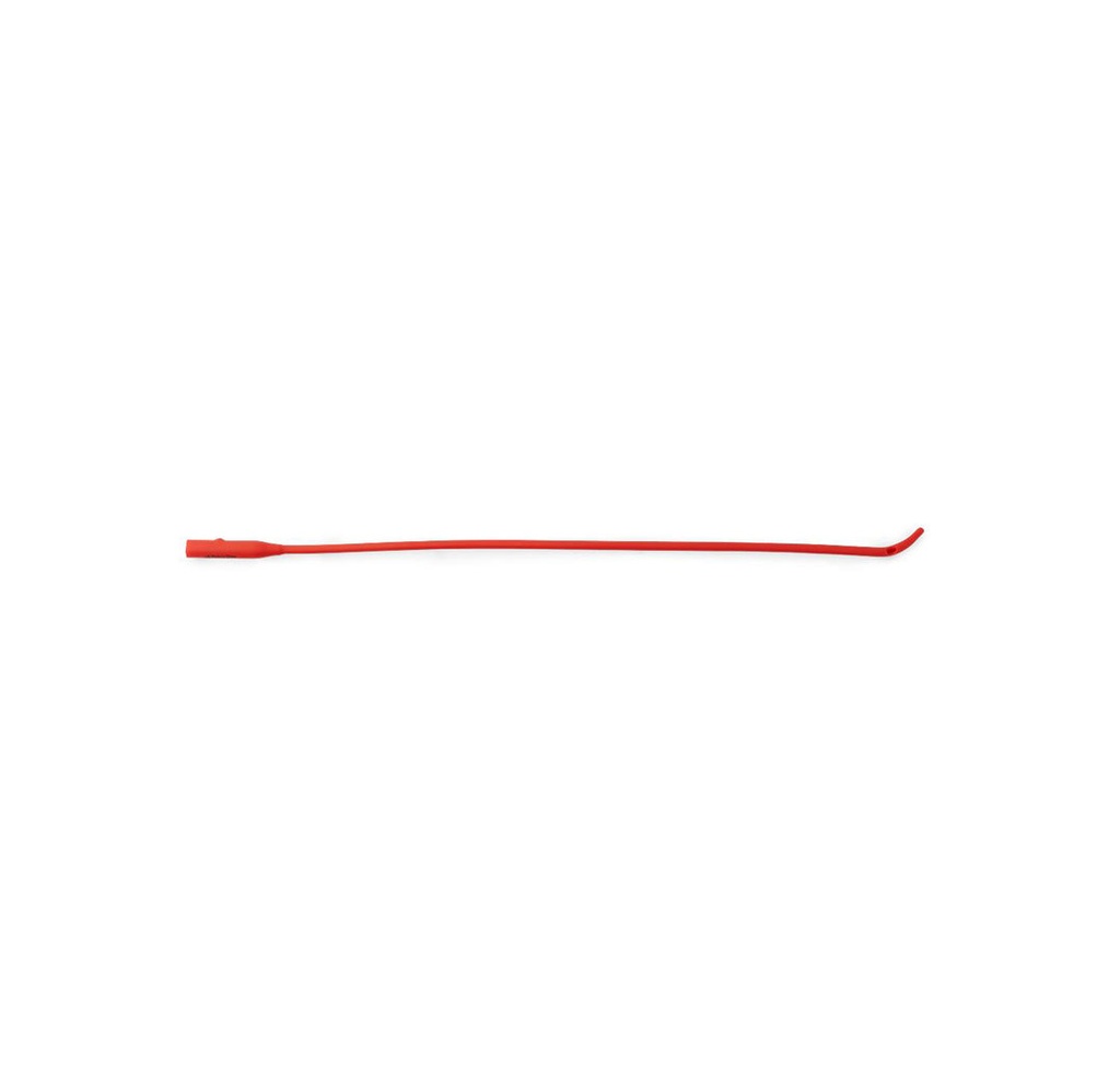 Medline Urethral Red Rubber Catheters with Coude Tip, 16FR