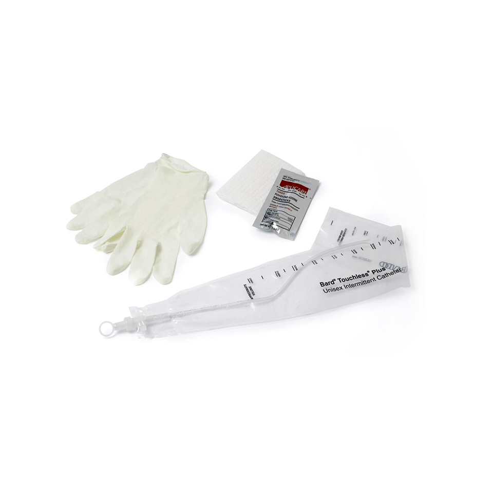 Bard Touchless Plus Intermittent Catheter Tray, Coude Tip, 14Fr