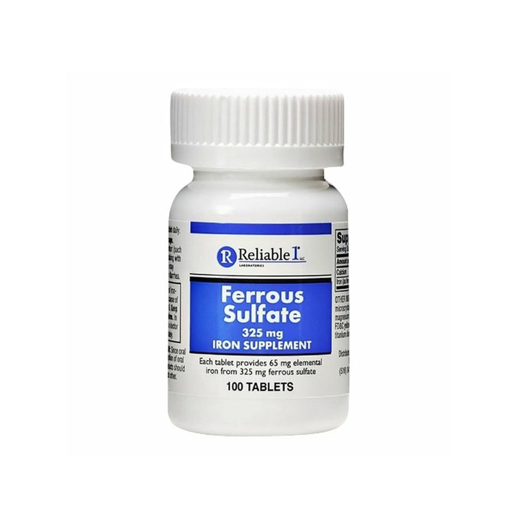 Ferrous Sulfate Iron Supplement Tablets, 325 mg
