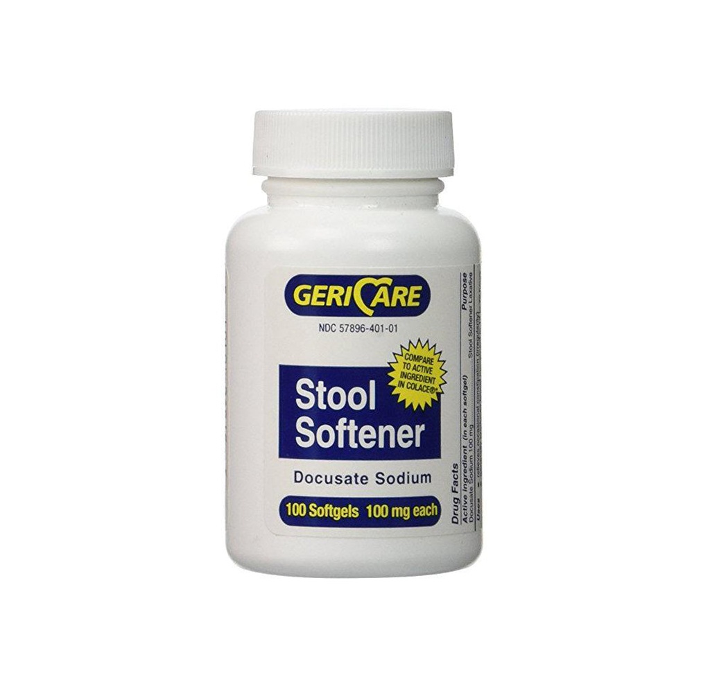 Geri Care Docusate Sodium Stool Softener Softgels, 100 mg