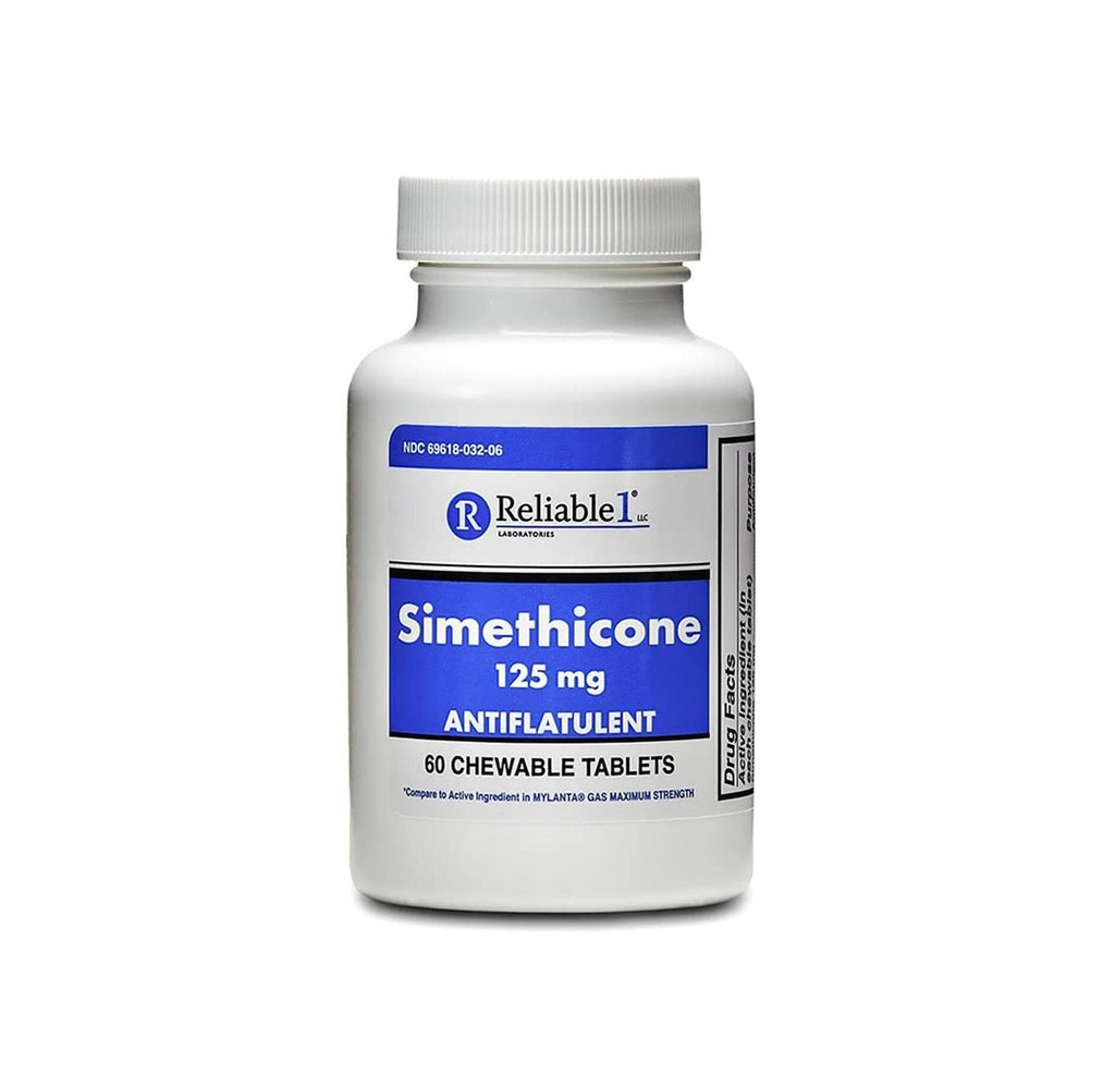 Simethicone 125 mg Chewable Tablets