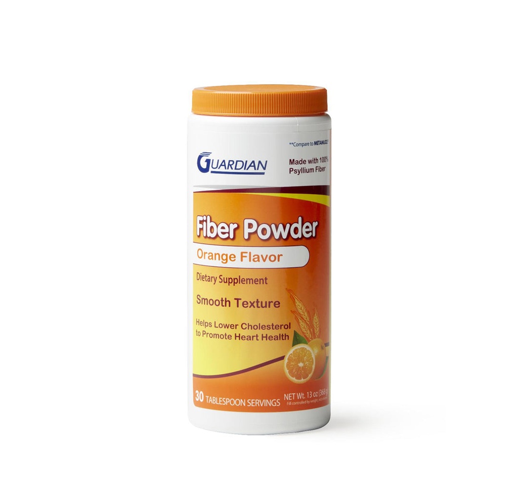 Guardian Psyllium Fiber Powder, Orange, 13oz