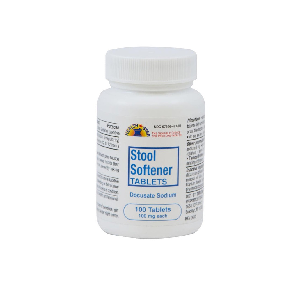 Docusate Sodium Stool Softener, 100 mg