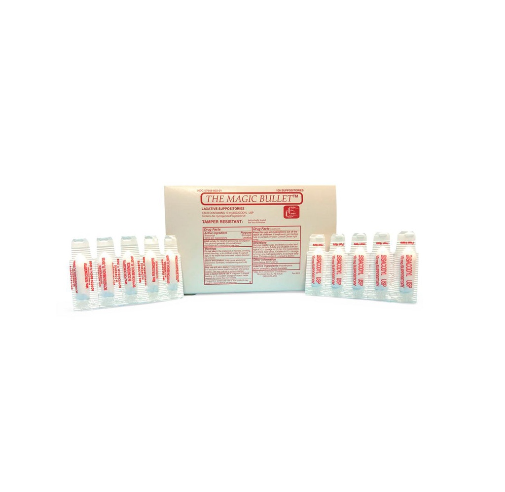 Magic Bullet Laxative Suppository, 10 mg
