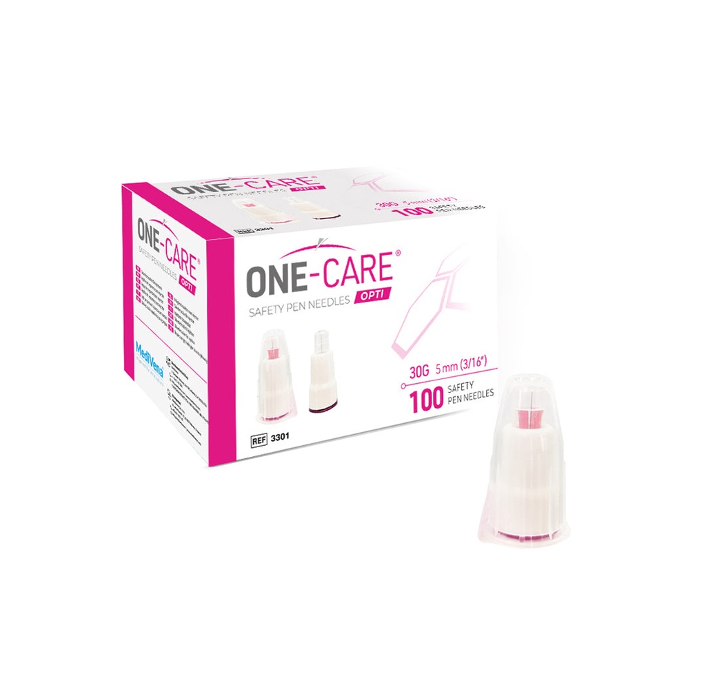 One-Care Safety Pen Needles, 30G x 5mm