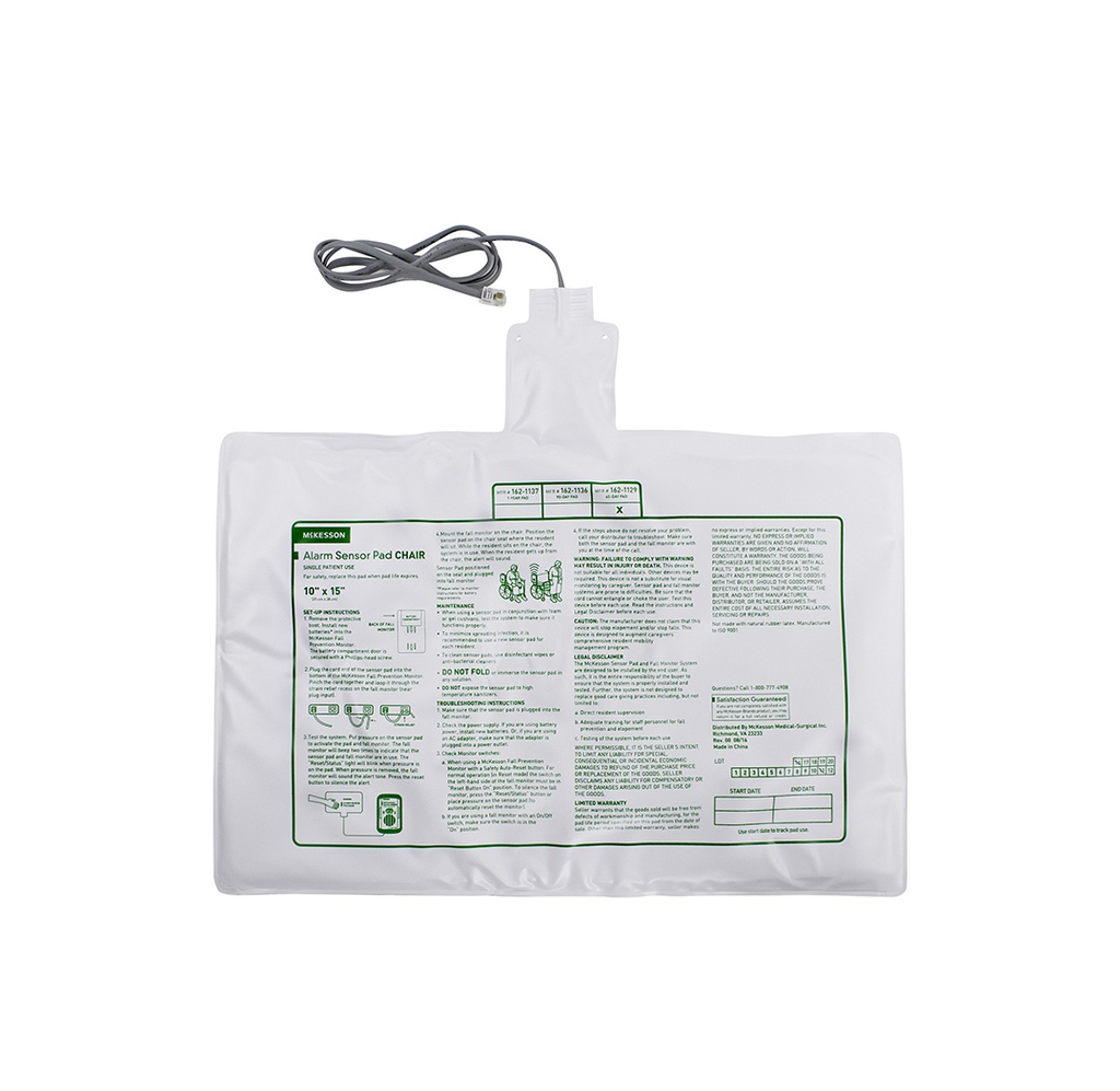 McKesson Chair Alarm Sensor Pad, 10"x15"