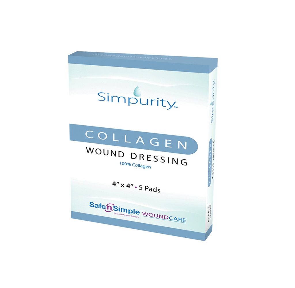 Simpurity Collagen Wound Dressing, 4"x4"