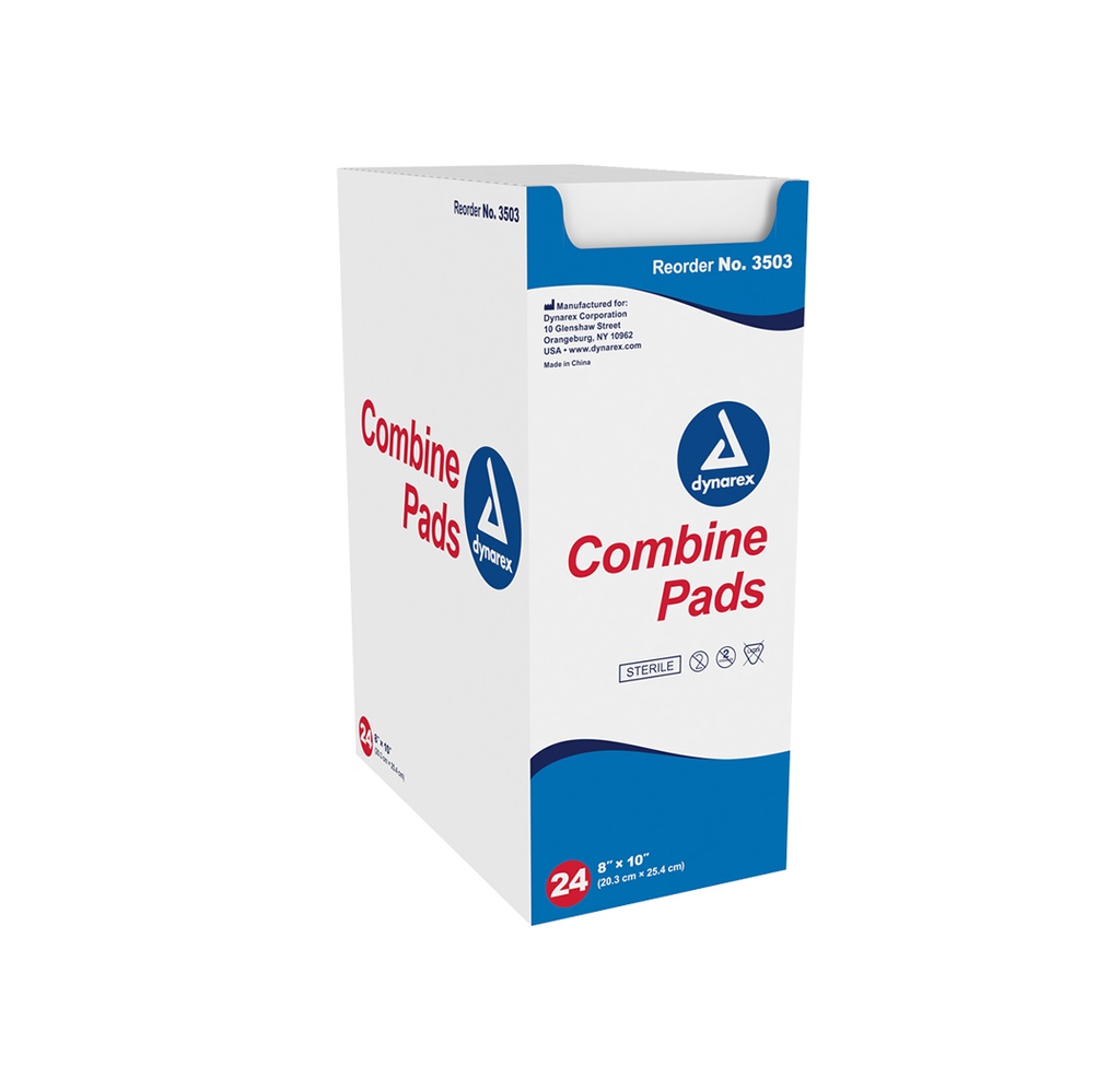 Dynarex Sterile Combine Pads 8”x10”