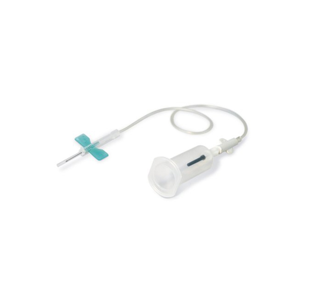 K-Shield Advantage Blood Collection Set with Holder, 21 Gauge 3/4"  Safety Needle, 12" Tubing, Sterile
