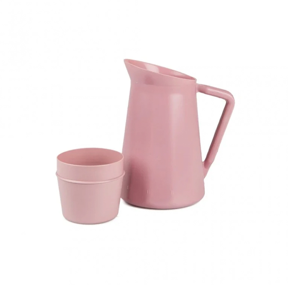 Medegen 32oz Carafe with 9oz Cup Cover, Rose