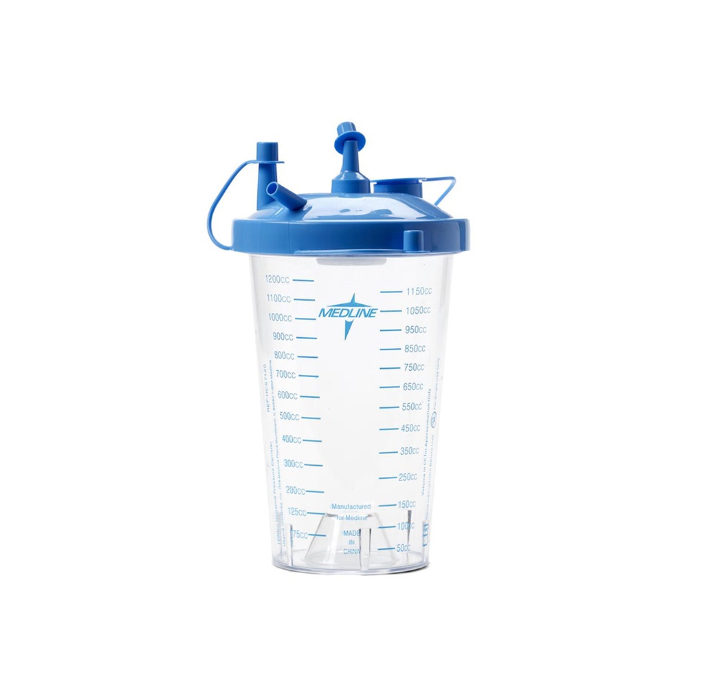 Medline Suction Canister With Lid, 800cc
