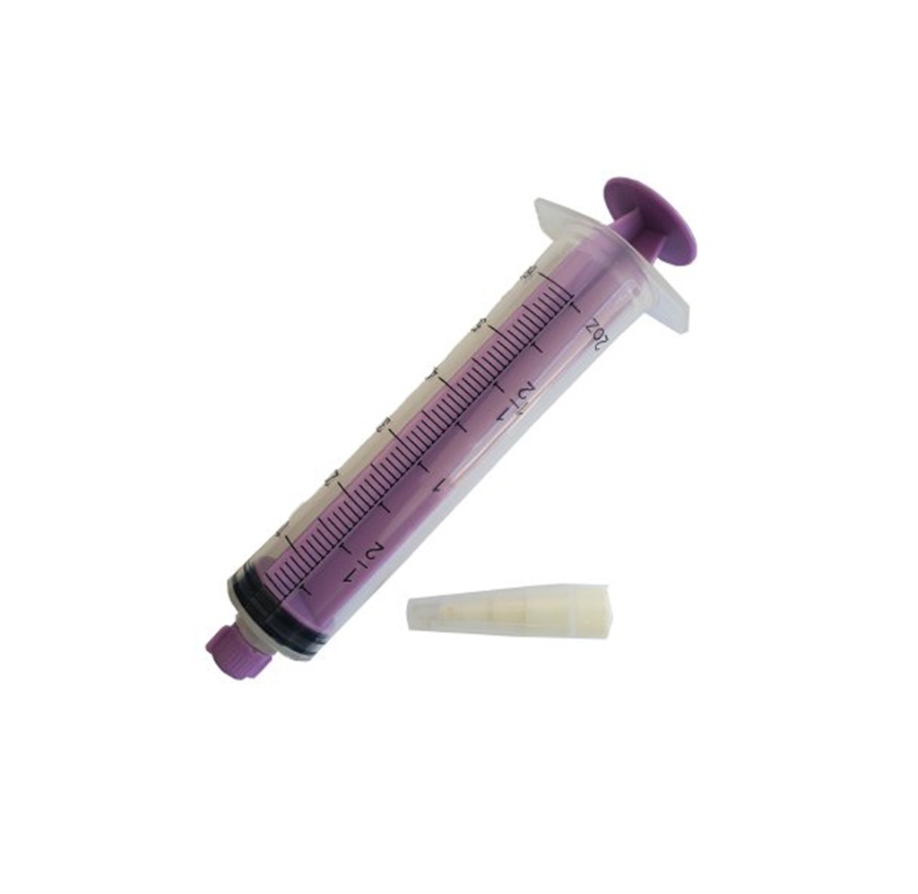 Amsino AMSure Enteral EnFit Oral Syringe With Transition Connector, 60mL