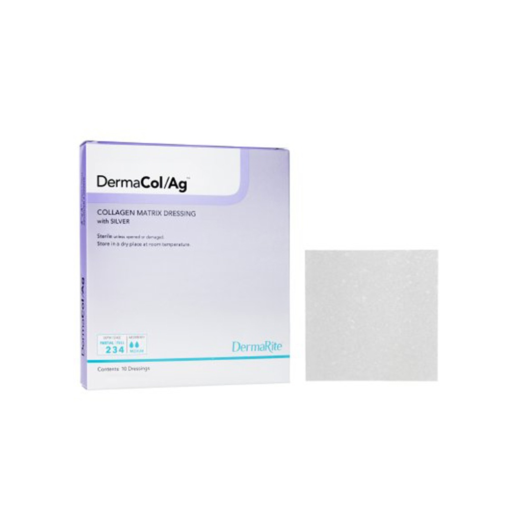 Dermarite DermaCol/Ag Silver Collagen Dressing 2"x2"