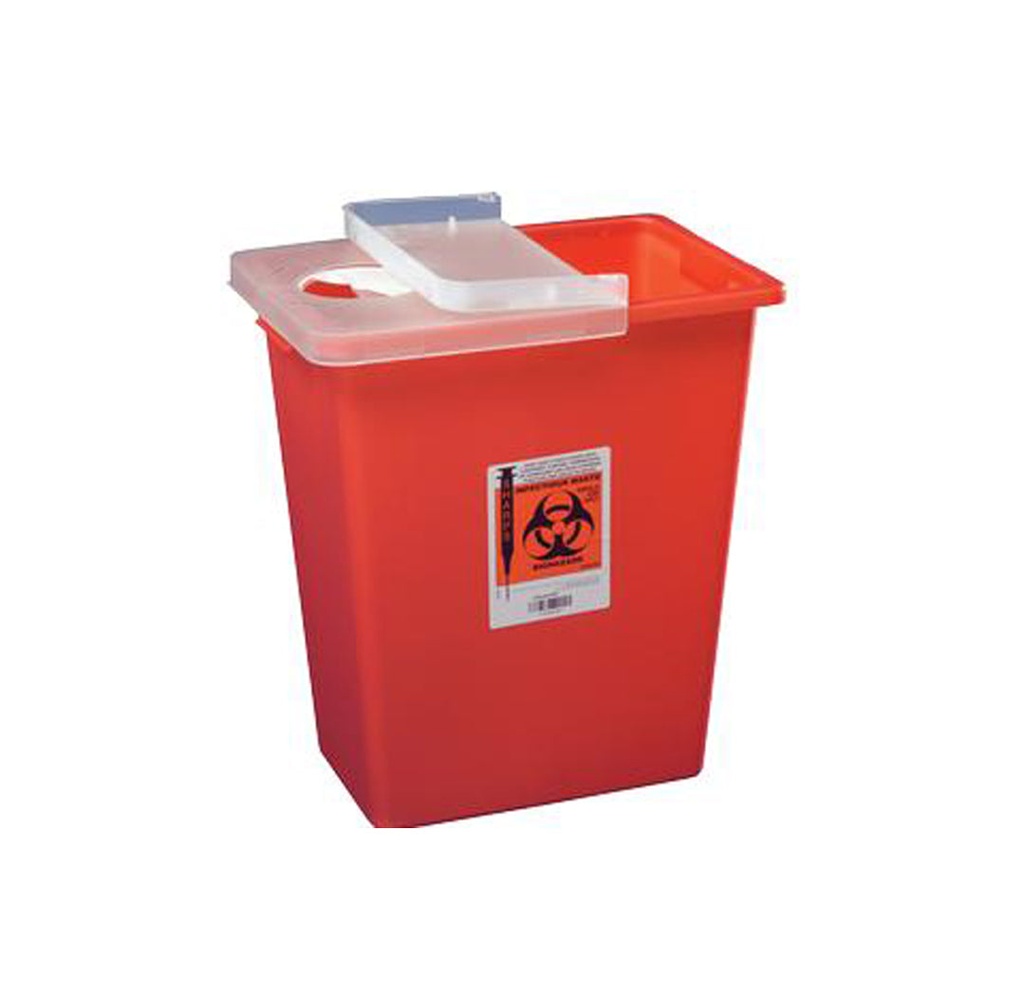 Kendall Healthcare SharpSafety Sharps Container, 8 Gal