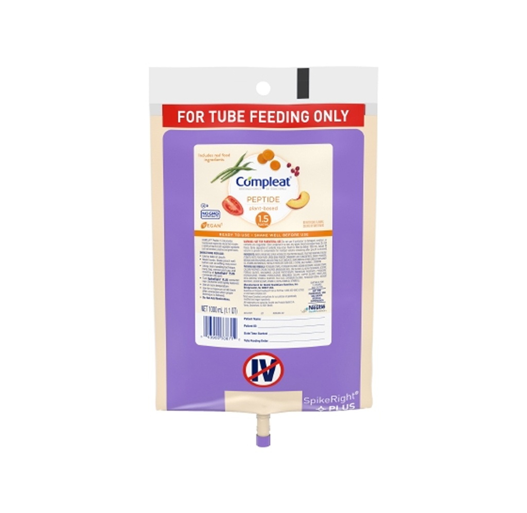 Compleat Peptide 1.5 Tube Feeding Formula 1000mL/33.8oz RTH