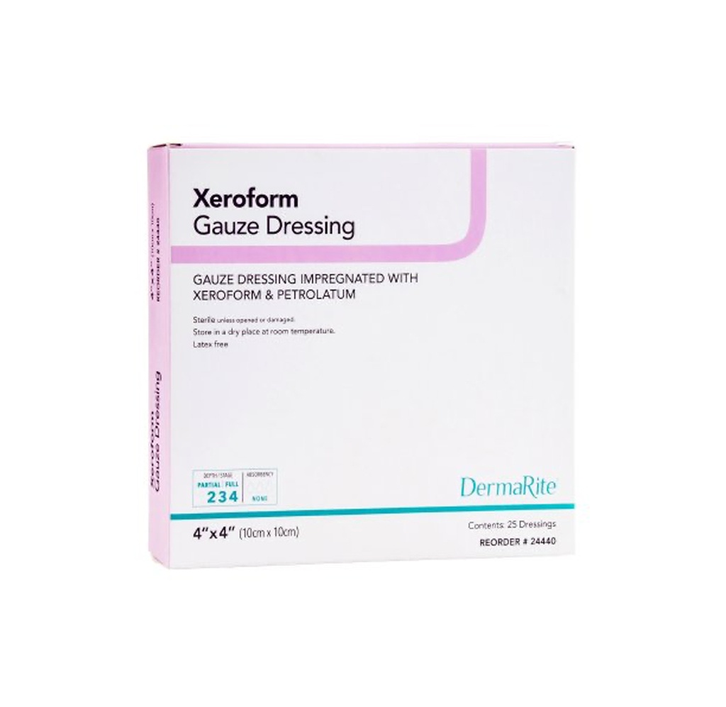 Dermarite Xeroform Impregnated Gauze Dressing 4”x4”