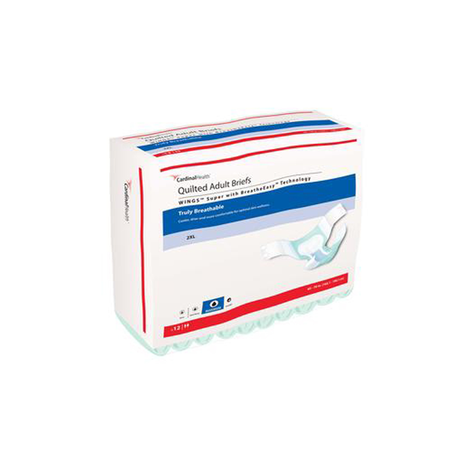 Cardinal Health Wings Super Adult Briefs, XXL