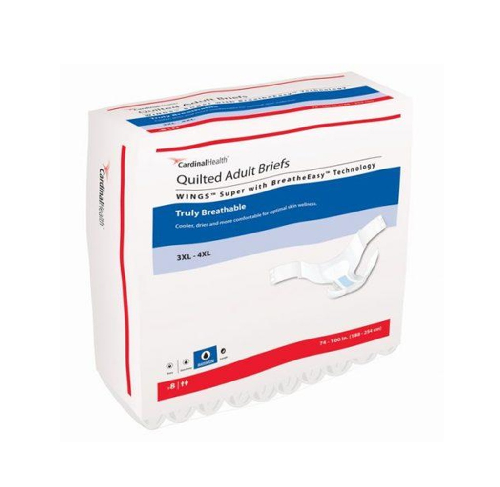 Cardinal Health Wings Super Adult Briefs, XXXL