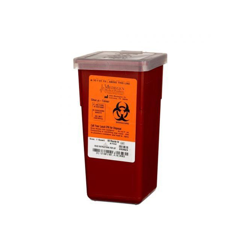 Medegen Sharps Container, 1Qt
