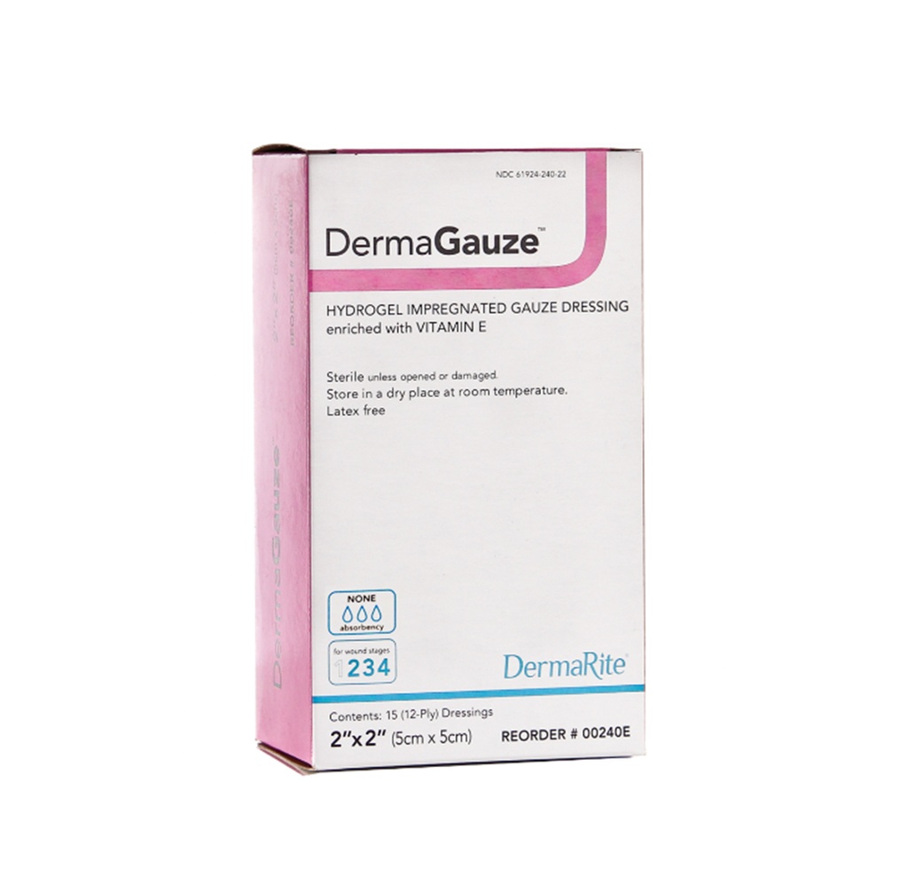 Dermarite DermaGauze Hydrogel Impregnated Gauze 2”x2" 
