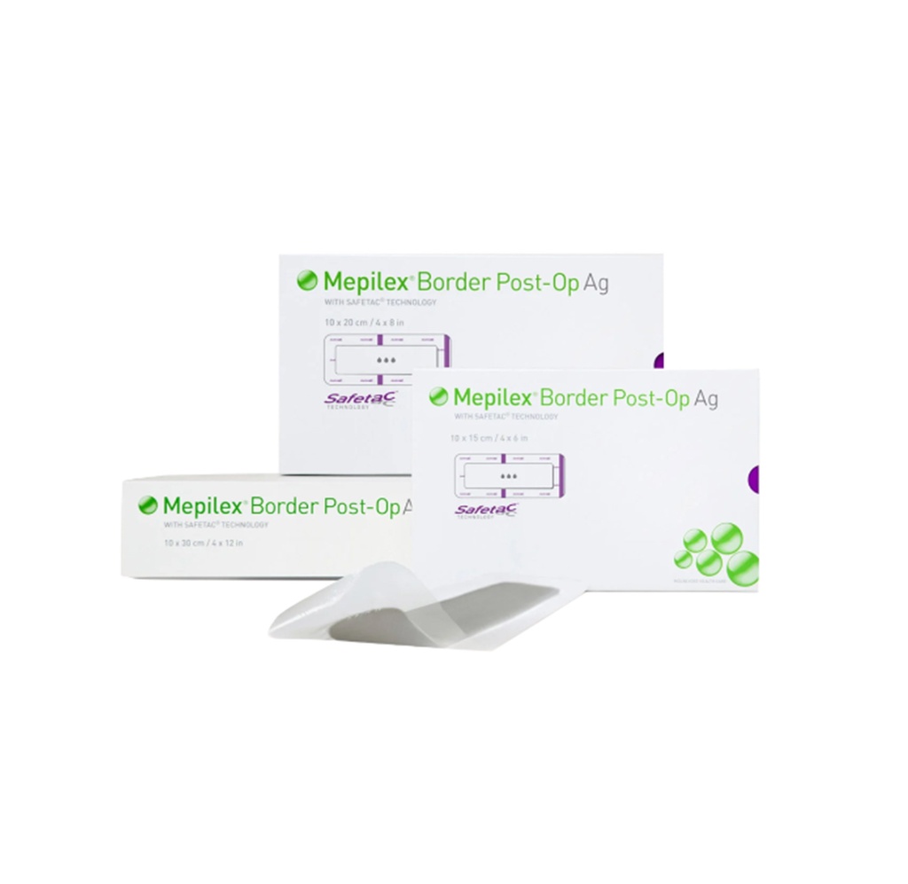 Mepilex AG Post Op Foam Dressing 4"x10"