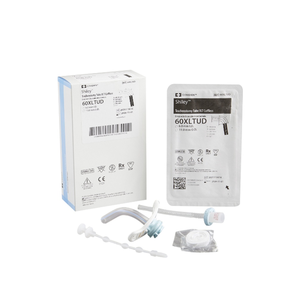 Shiley XLT Tracheostomy Tube, Uncuffed, 6.0mm