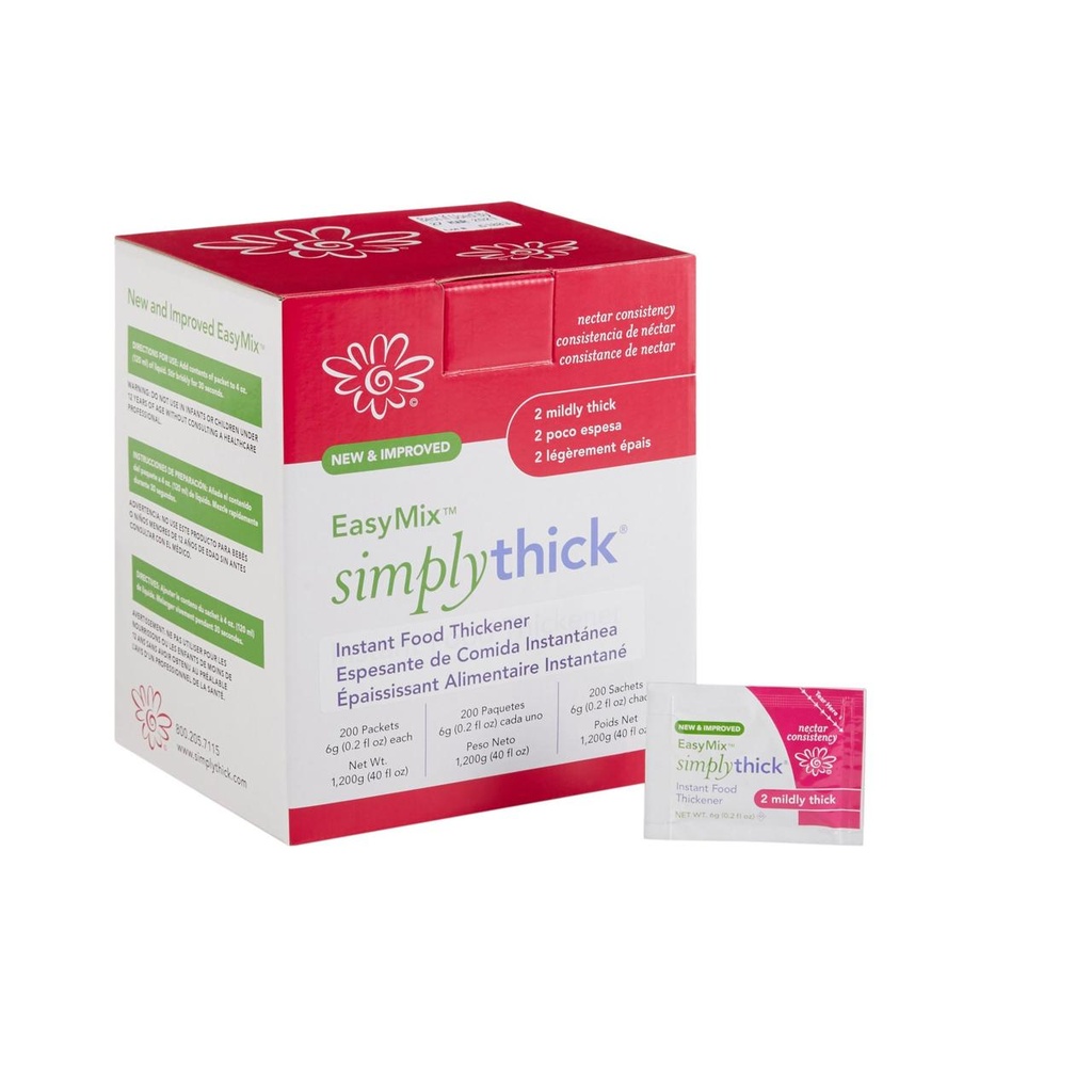 SimplyThick Instant Food Thickener, Nectar Consistency, 6g Packets