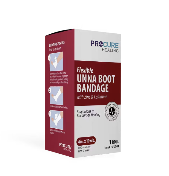 ProCure Unna Boot With Zinc & Calamine 4"x10Yd