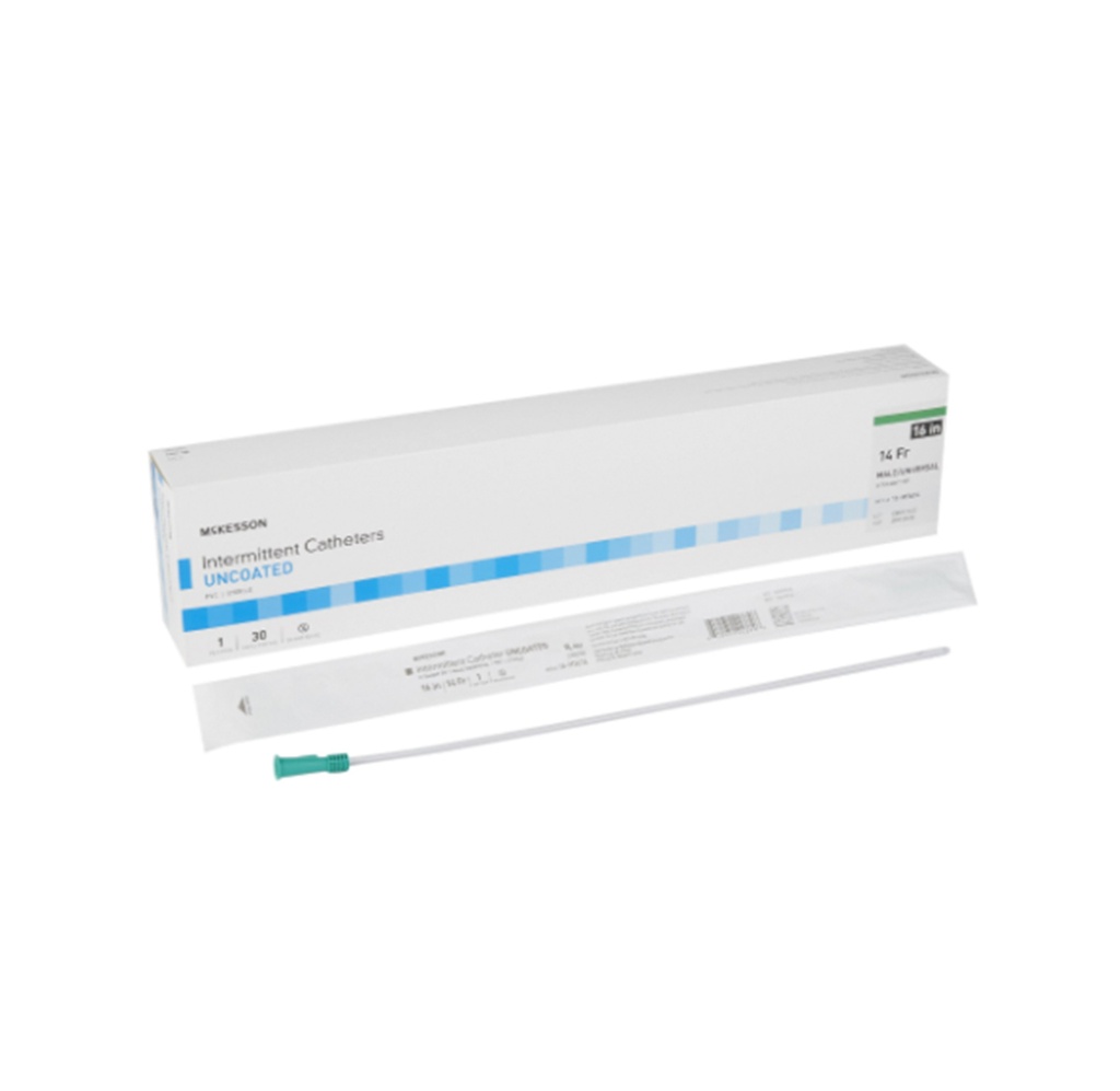 McKesson Intermittent Straight Catheter, 14Fr, 16''