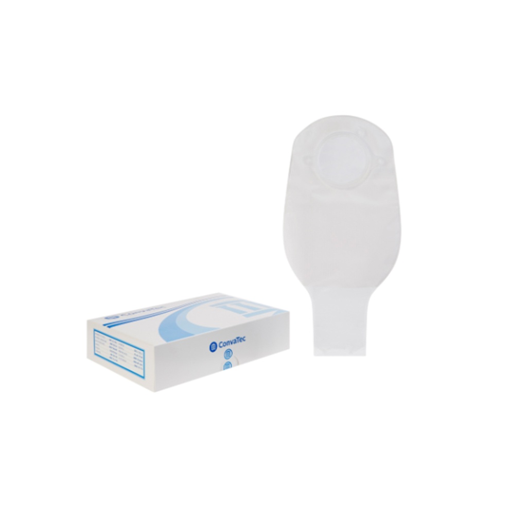 ConvaTec Natura Two-Piece Colostomy Drainable Pouch, Transparent, 12" L, 2-1/4" Flange