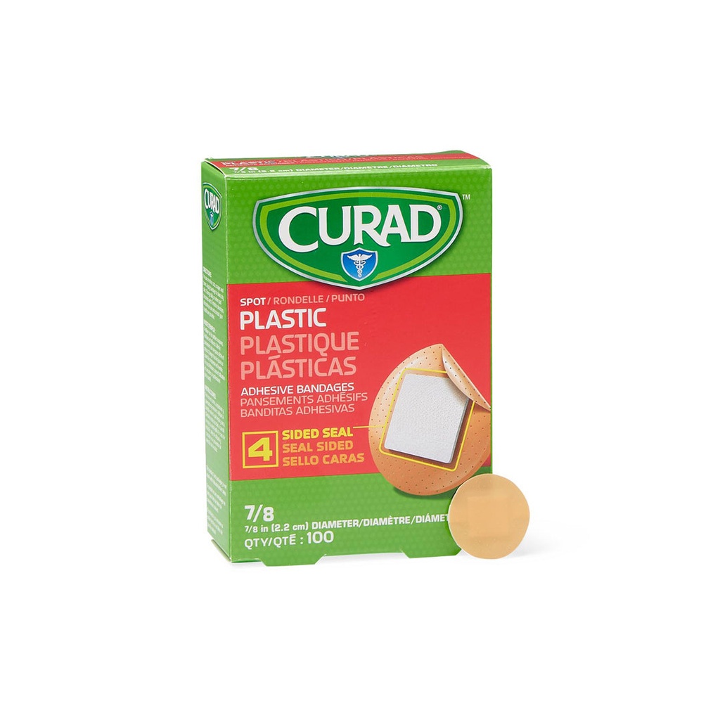 Curad Plastic Adhesive Round Bandaids