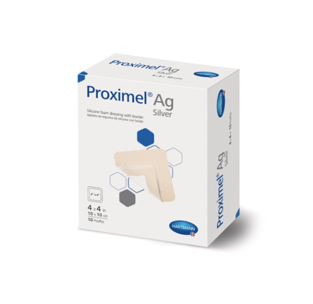 Hartmann Proximel AG Bordered Silicone Foam, 4”x4”