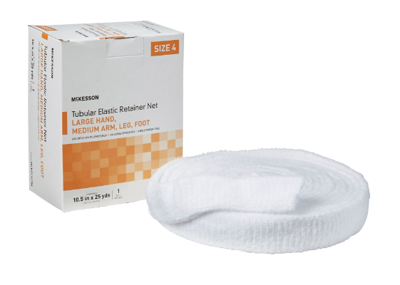 McKesson Tubular Elastic Retainer Dressing, Size 4, 10.5"x 25yd