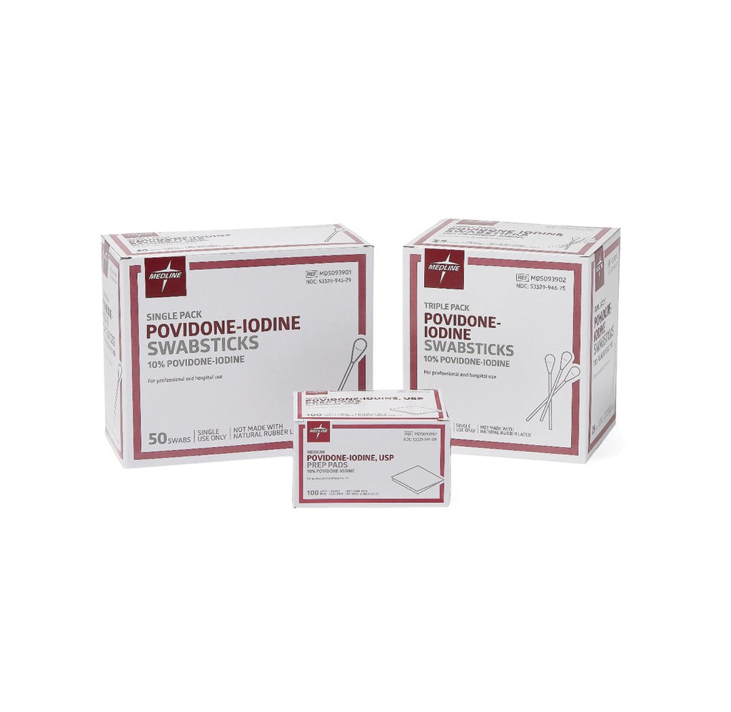 Medline Povidone-Iodine PVP Swabsticks
