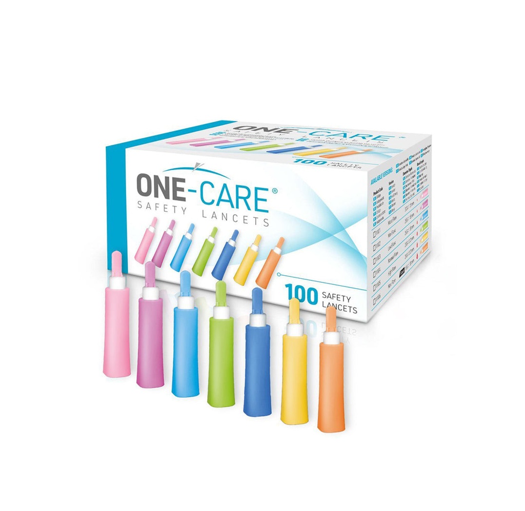 One-Care Safety Lancets, 28G x 1.8mm