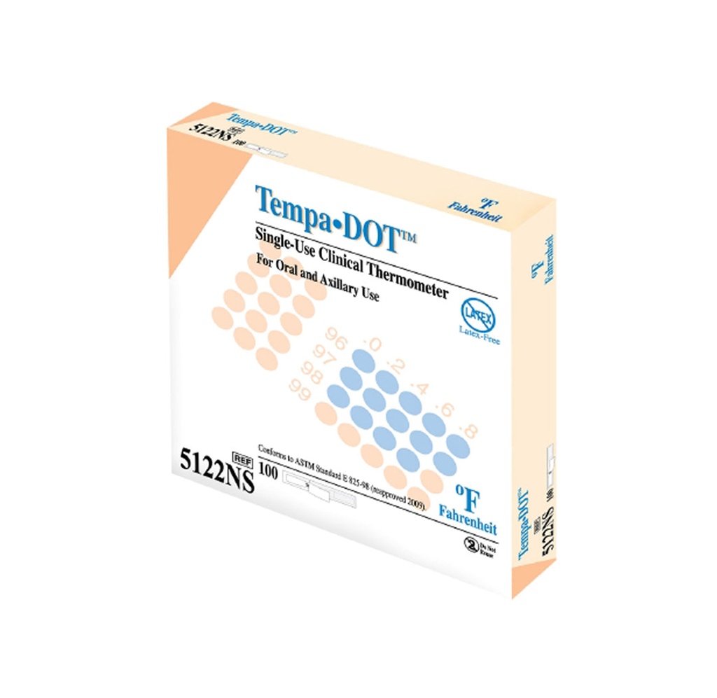 Tempa Dot Disposable Oral Thermometers
