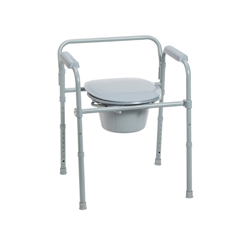 [11148N] Drive Medical Folding Steel Commode