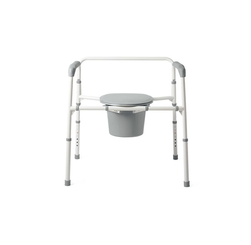 [G1-201LBX1] Medline Extra-Wide 24" Steel Bariatric Commode, 650Lb