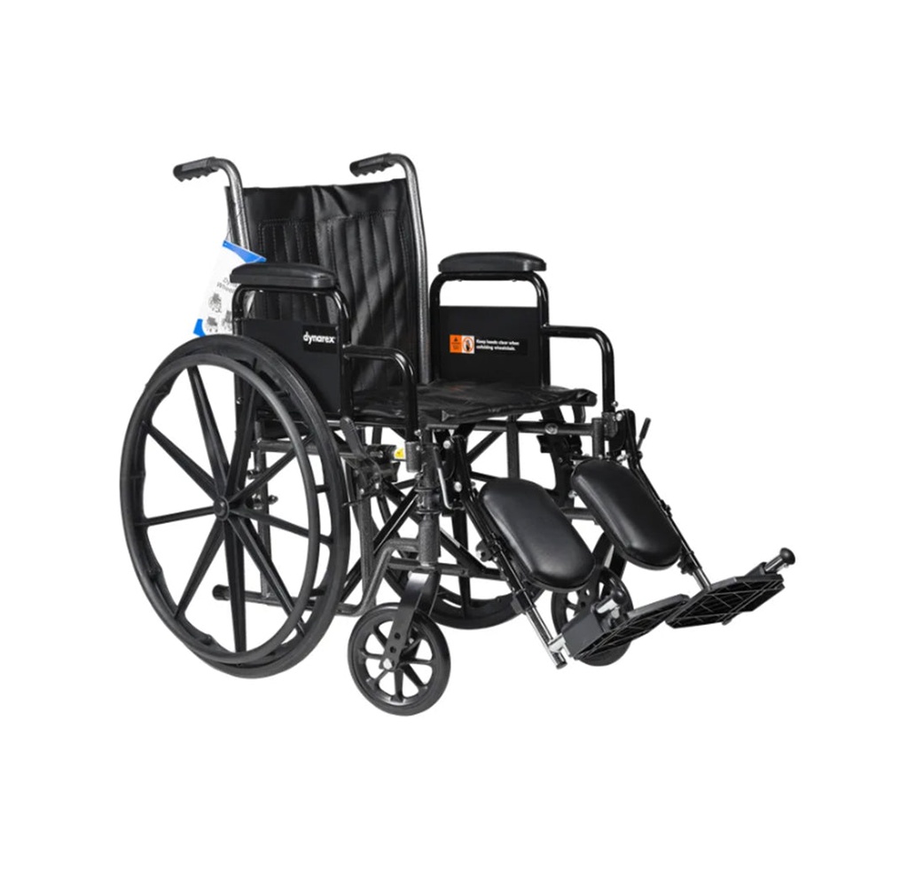 Dynarex DynaRide S2 Wheelchair 20"x16"  w/ Detach Desk Arm ELR