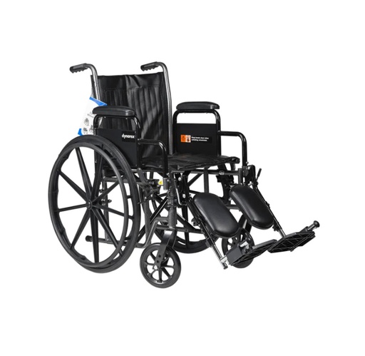 [10227] Dynarex DynaRide S2 Wheelchair 20"x16"  w/ Detach Desk Arm ELR