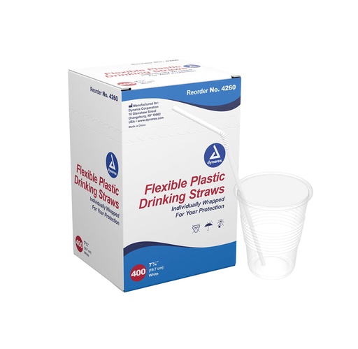 [4260] Dynarex Flex Drinking Straws