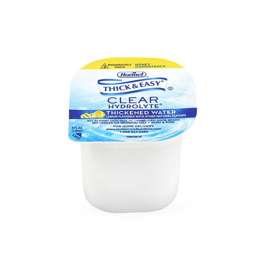 Thick and Easy Hydrolyte Thickened Lemon-Flavored Water, Honey Consistency