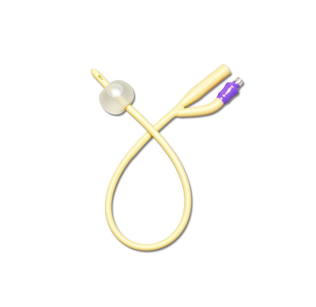 Medline Foley Catheter, Silicone-Elastomer Coated Latex, 16 Fr, 10 mL, 2-Way