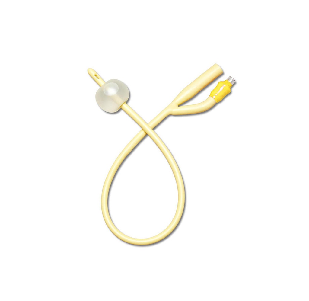 Medline Foley Catheter, Silicone-Elastomer Coated Latex, 16 Fr, 30 mL, 2-Way