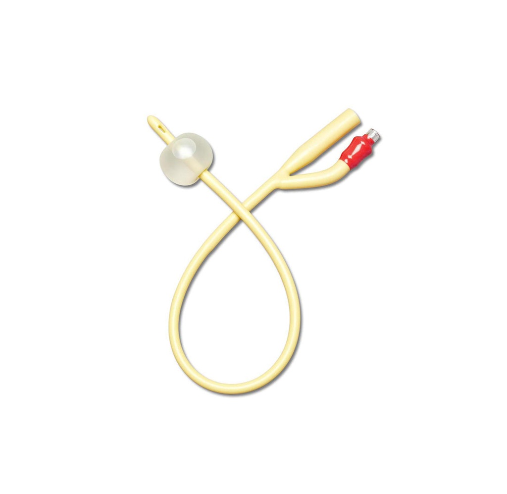 Medline Foley Catheter, Silicone-Elastomer Coated Latex, 18 Fr, 10 mL, 2-Way