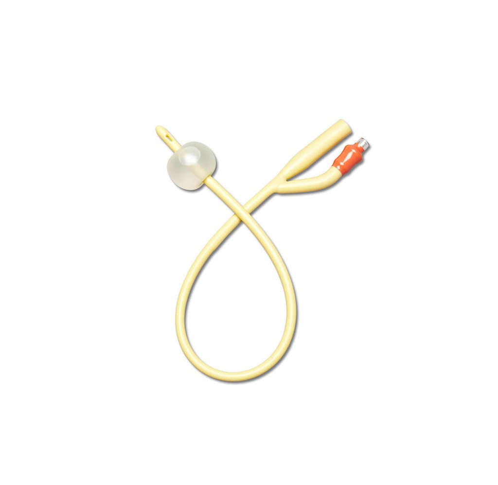 Medline Foley Catheter, Silicone-Elastomer Coated Latex, 20 Fr, 10 mL, 2-Way