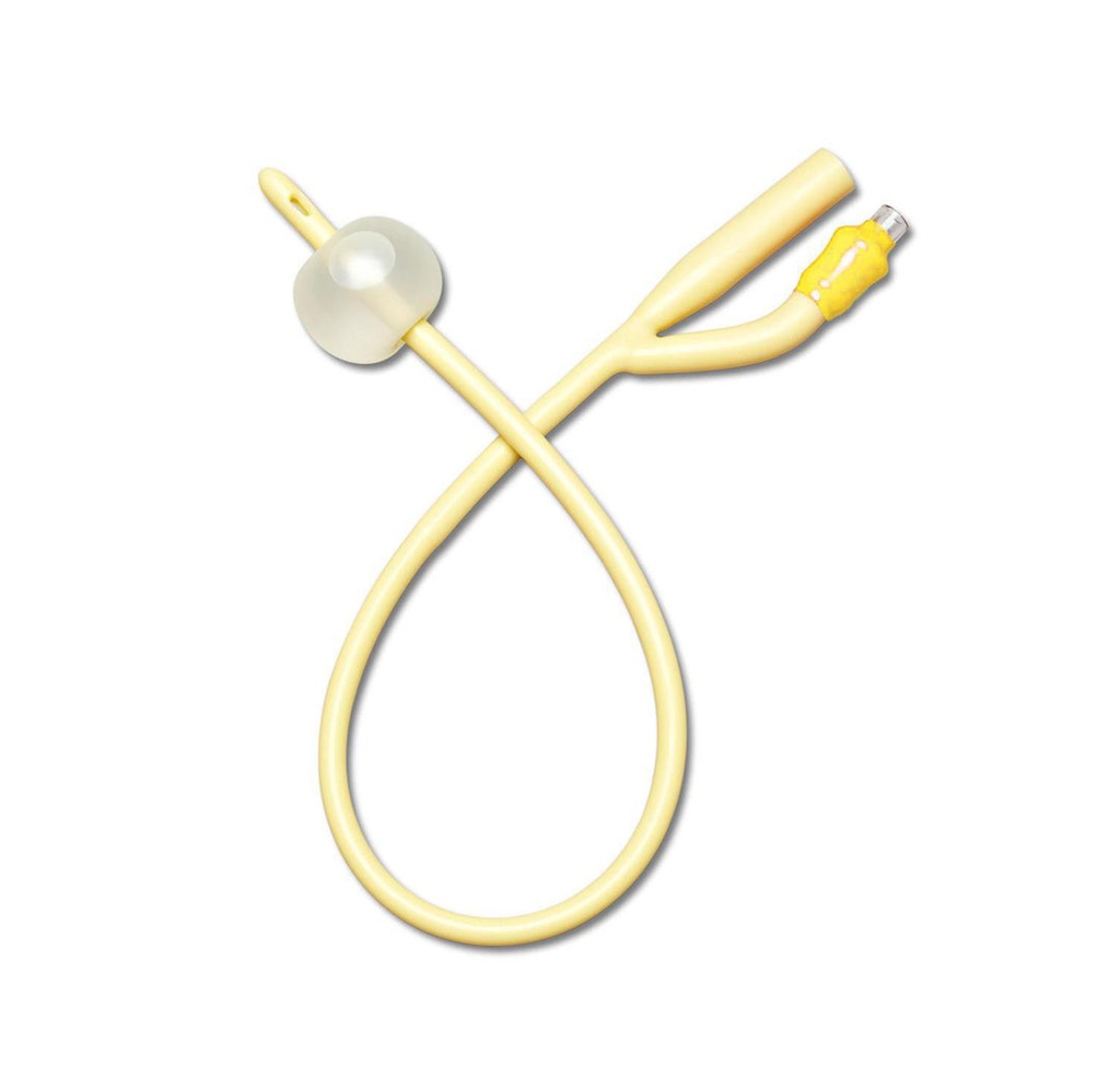 Medline Foley Catheter, Silicone-Elastomer Coated Latex, 22 Fr, 10 mL, 2-Way