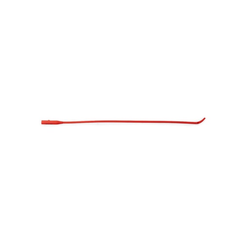 [13616] Medline Urethral Red Rubber Catheters with Coude Tip, 16FR